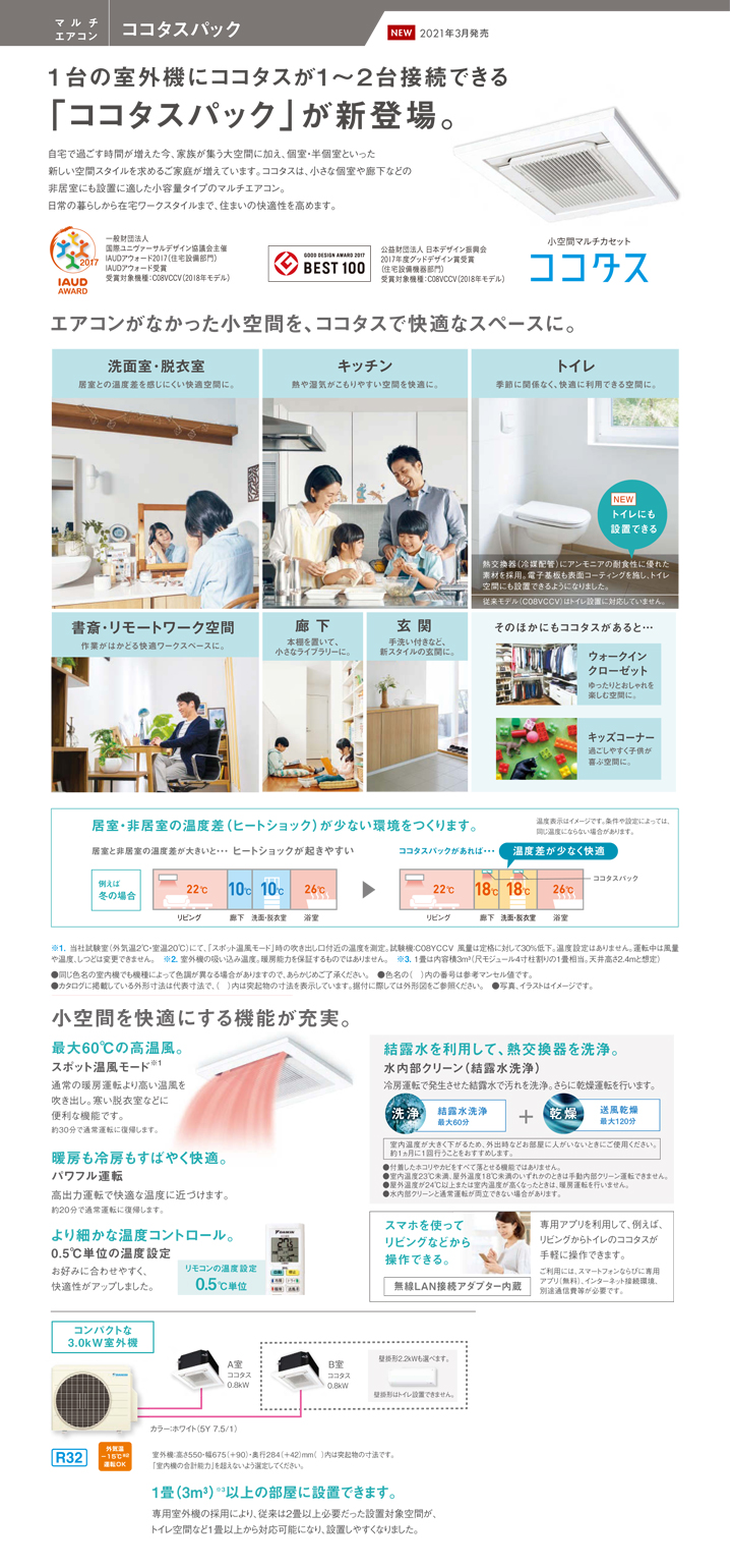 ダイキン ハウジングエアコン C08YCCV